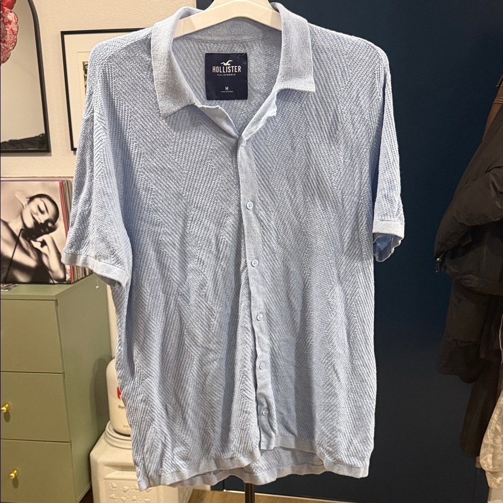 Hollister Men's Sky Blue Casual Shirt